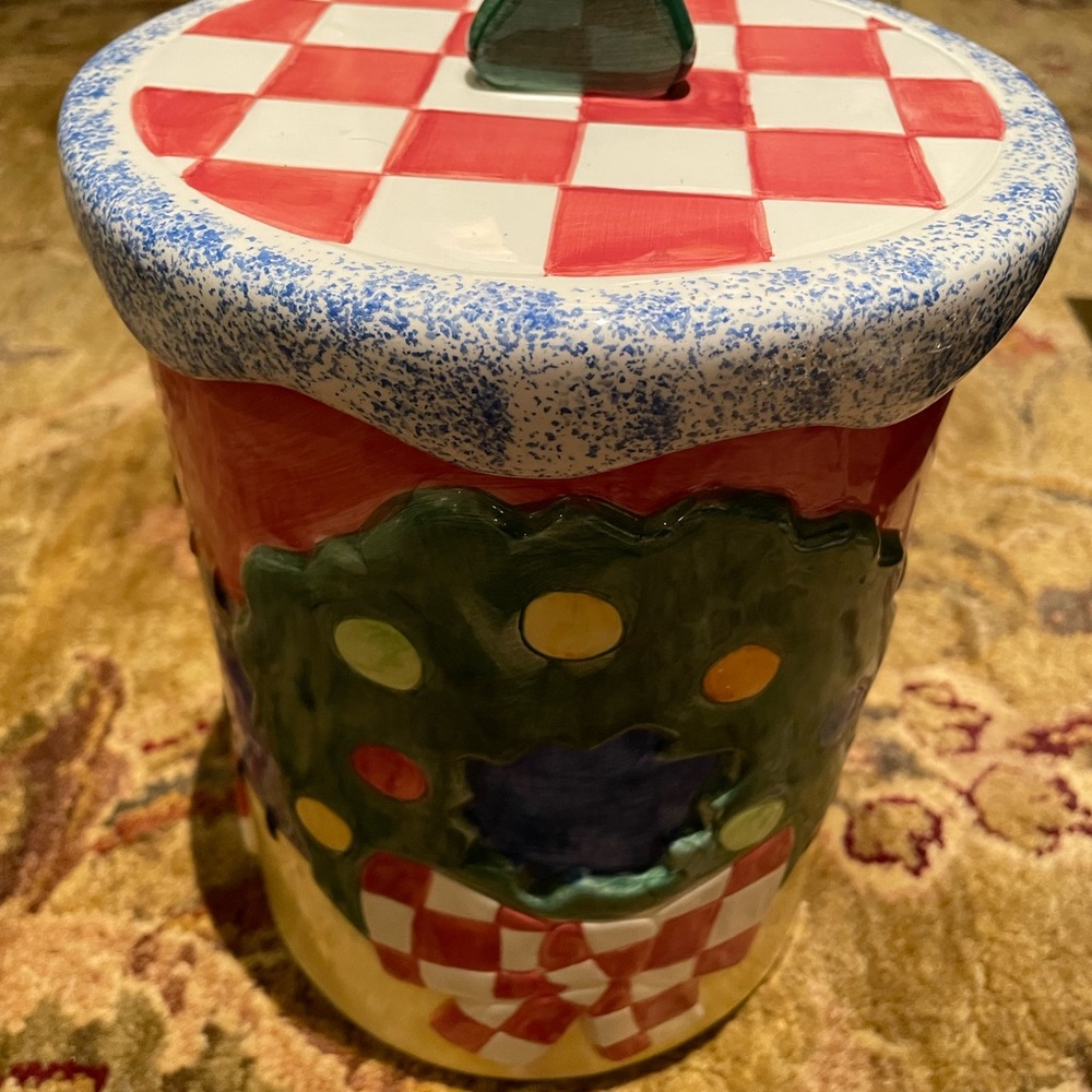 1995 Vintage Lotus holiday cookie jar